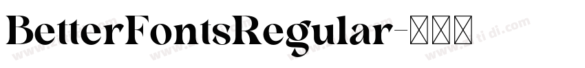 BetterFontsRegular字体转换