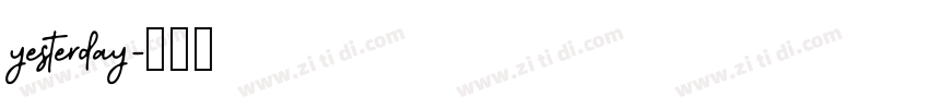 yesterday字体转换
