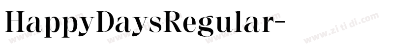 HappyDaysRegular字体转换