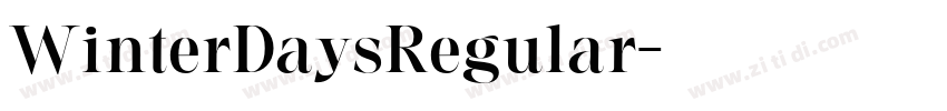 WinterDaysRegular字体转换