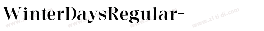 WinterDaysRegular字体转换