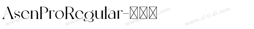 AsenProRegular字体转换