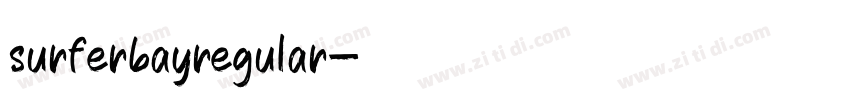 surferbayregular字体转换