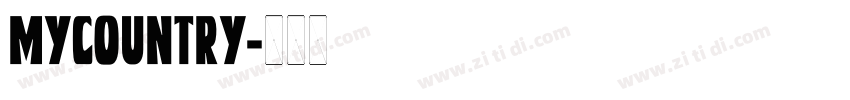 MyCountry字体转换