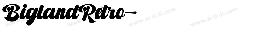 BiglandRetro字体转换