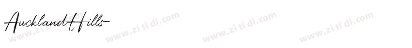 AucklandHills字体转换