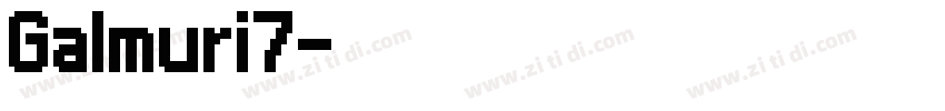 Galmuri7字体转换