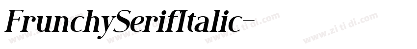 FrunchySerifItalic字体转换