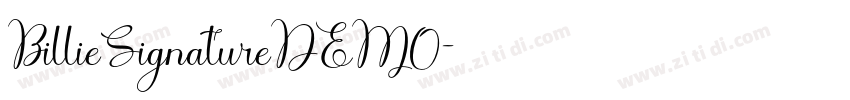 BillieSignatureDEMO字体转换