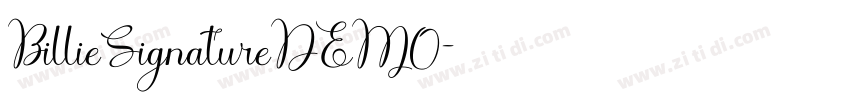 BillieSignatureDEMO字体转换
