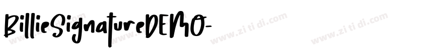 BillieSignatureDEMO字体转换