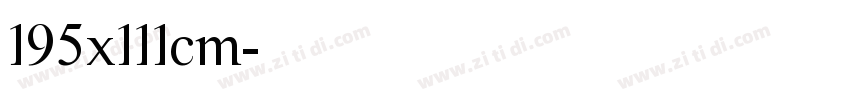 195x111cm字体转换