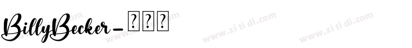 BillyBecker字体转换