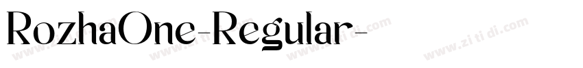 RozhaOne-Regular字体转换