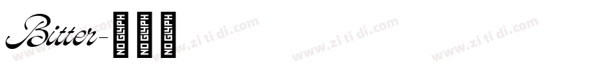 Bitter字体转换