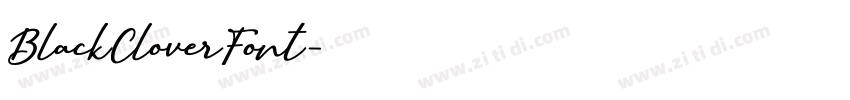 BlackCloverFont字体转换