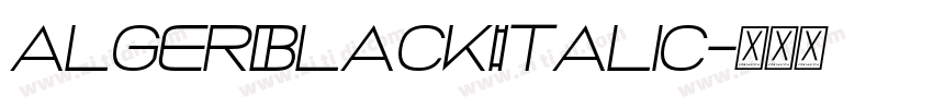 algerBlackItalic字体转换
