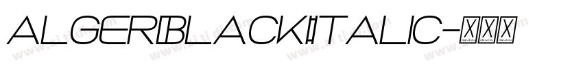algerBlackItalic字体转换