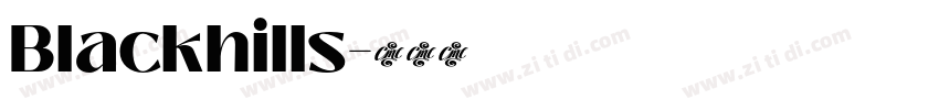 Blackhills字体转换