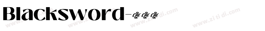 Blacksword字体转换