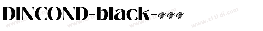 DINCOND-black字体转换