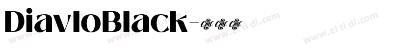DiavloBlack字体转换