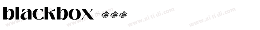 blackbox字体转换