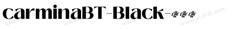 carminaBT-Black字体转换