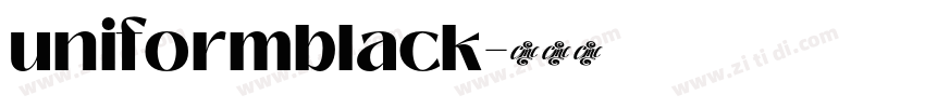 uniformblack字体转换