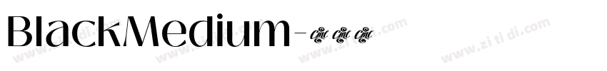 BlackMedium字体转换