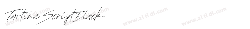 TartineScriptBlack字体转换