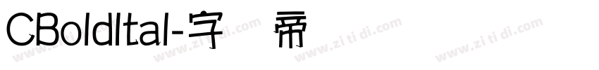 CBoldItal字体转换
