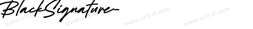 BlackSignature字体转换 BlackSignature字体转换
