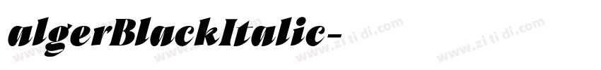 algerBlackItalic字体转换