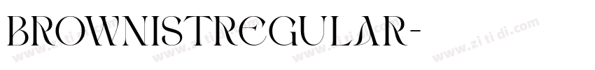 Brownistregular字体转换