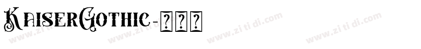 KaiserGothic字体转换