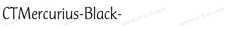 CTMercurius-Black字体转换