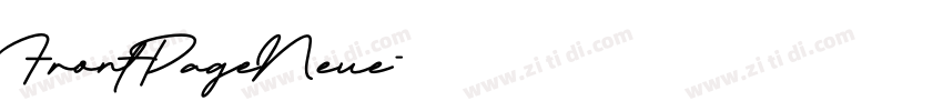 FrontPageNeue字体转换