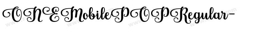 ONEMobilePOPRegular字体转换 ONEMobilePOPRegular字体转换