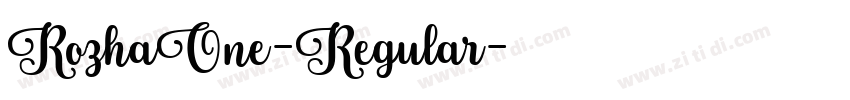 RozhaOne-Regular字体转换