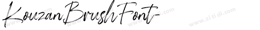 KouzanBrushFont字体转换 KouzanBrushFont字体转换