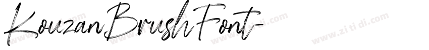 KouzanBrushFont字体转换 KouzanBrushFont字体转换