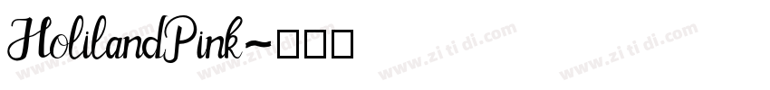HolilandPink字体转换