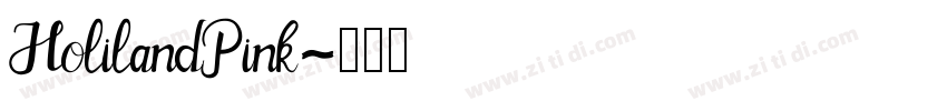 HolilandPink字体转换