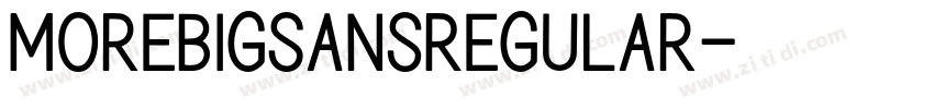 MorebigSansRegular字体转换
