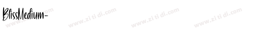 BlissMedium字体转换