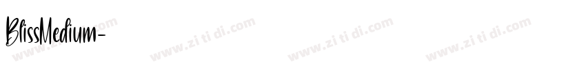 BlissMedium字体转换