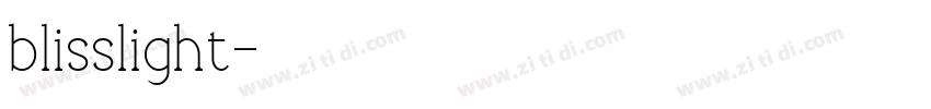 blisslight字体转换