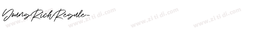 YoungRichRegule字体转换