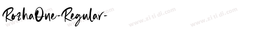 RozhaOne-Regular字体转换